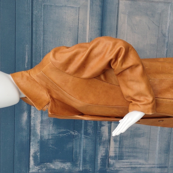 Wilsons Leather® Ladies Vintage full Length "HEAVY LEATHER" Coat - Picture 3 of 17